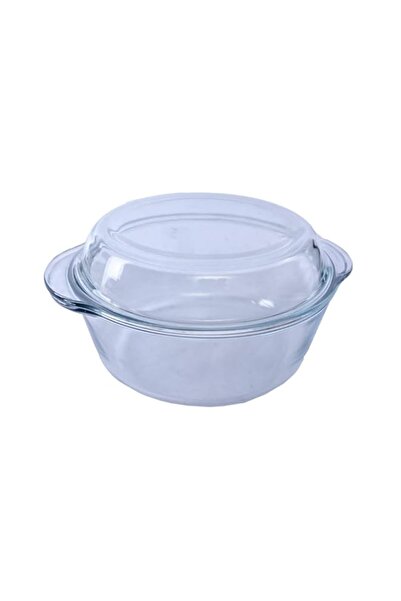 Generic Pasabahce Borcam Round Casserole with Cover, 1450 ml Capacity