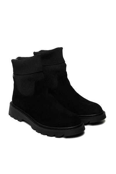 Bestello Laceless Stretch Elastic Thermo Sole Flat Boots 332-t-01-6 Women's Boots