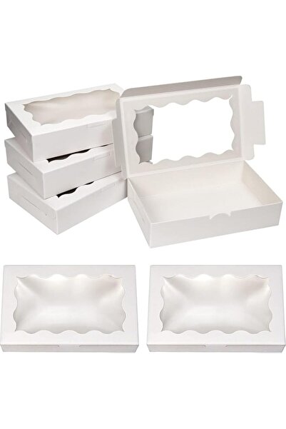 Generic علبة ميلالا من 15 قطعة من علب البسكويت المصنوعة من ورق كرافت الأبيض م...