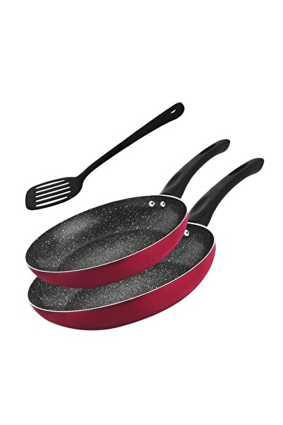 Generic RAJ NON STICK FRYPAN COOKWARE SET 22CM & 26CM WITH TURNER
