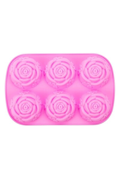 Generic قالب سيليكون على شكل زهرة وردة من موتزو بستة تجويفات، على شكل مكعبات ...