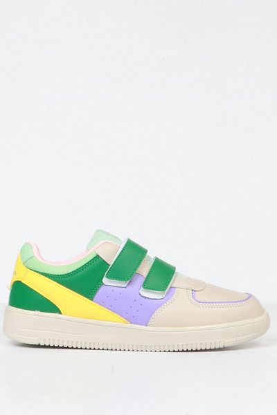 Hammer Jack Lace-Up Casual Sneaker Beige-Green Women's Sports Shoes