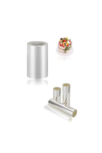 Generic لفافة طوق الكيك الشفافة من الأسيتات الحلوة السبعة - صواني خبز DIY لكع...