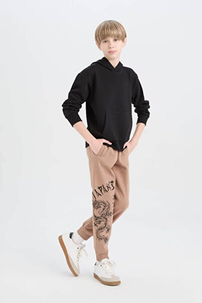 DeFacto Băieți - Pantaloni de sport Jogger groși cu talie elastică și buzunar...