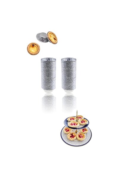 Generic صواني فطائر سويت سيف المصنوعة من ورق الألومنيوم لتحضير فطائر التارت و...