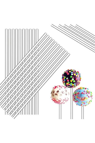 Generic 200 قطعة من أعواد المصاصات الأكريليكية من زوبيل، أعواد الكيك، أعواد ا...