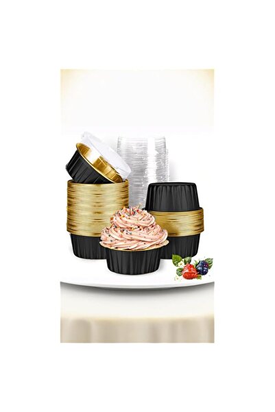 Generic قوالب خبز صغيرة من رقائق الألومنيوم مع أغطية من Sweet Seven، 100 قطعة...