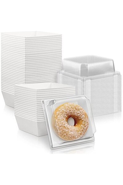 Generic SYOSI Charcuterie Boxes with Clear Lids, 50Pcs Brown Oil-Proof Kraft ...