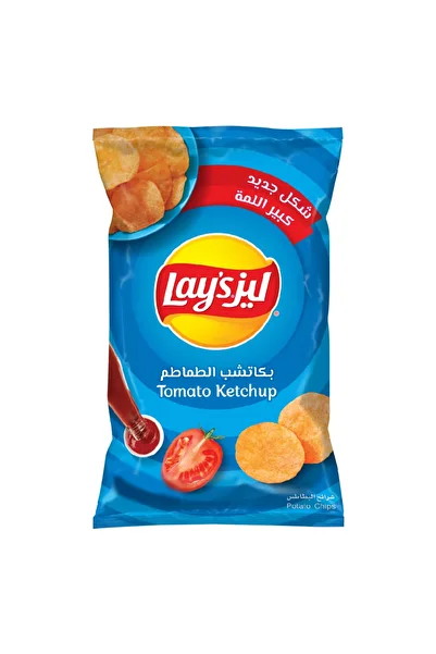 Lay's رقائق البطاطس ليز بنكهة الكاتشب والطماطم، 155 غرام