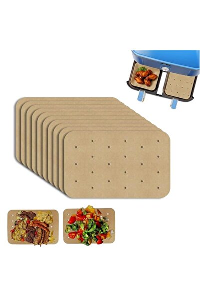 Generic دووماما، ١٠٠ قطعة من بطانات ورقية غير لاصقة للمقلاة الهوائية. ورق مثق...