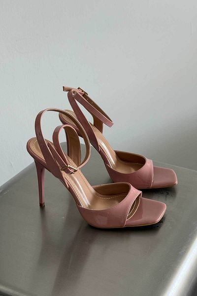 AYAKKABI PRENSİ Zach Ankle Strap Dried Rose Patent Leather