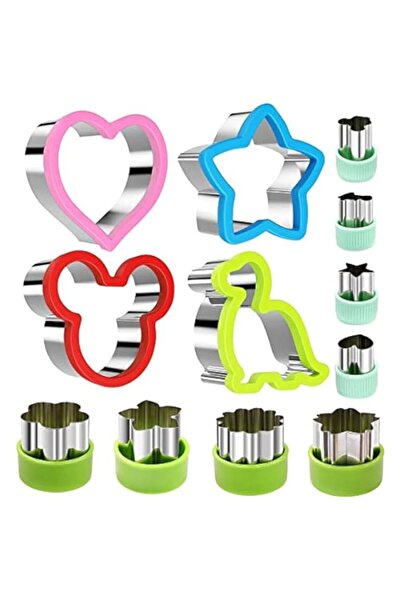 Generic ECVV 12Pcs Stainless Steel Sandwich Cookie Cutters Set Mini Vegetable...