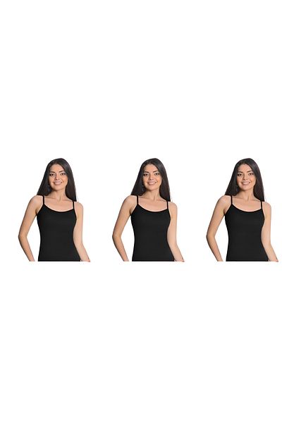 İki Yıldız Women's Bamboo Rope Strap Undershirt 3 Pack 1521