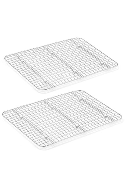 Generic مجموعة رفوف تبريد إي-فار من قطعتين، رف خبز من الفولاذ المقاوم للصدأ ل...