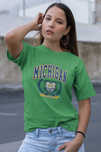 Butik Michigan 1817 Printed / Γυναικείο πολύχρωμο T-Shirt 100% βαμβάκι Κανονι...