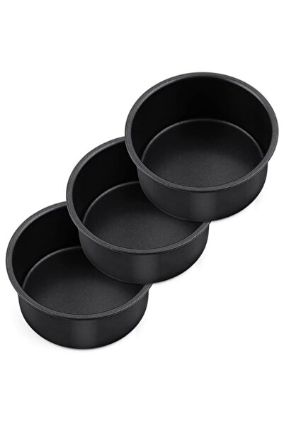 Generic مجموعة قوالب الكيك إكسفور، 3 قوالب كيك دائرية صغيرة غير لاصقة من الفو...