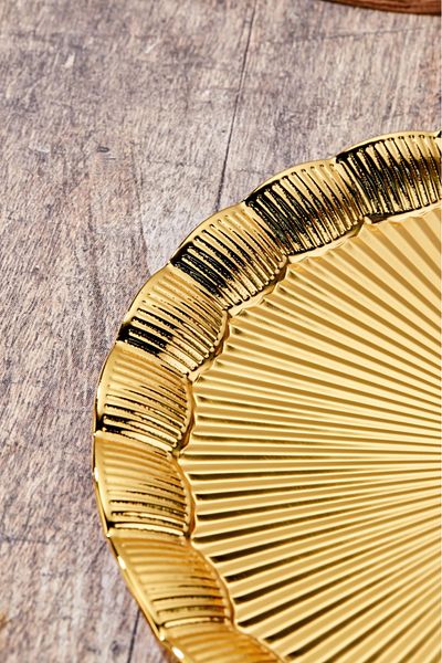 Cooker 35 cm Gold Tray – Presentation Tray with Glossy Surface