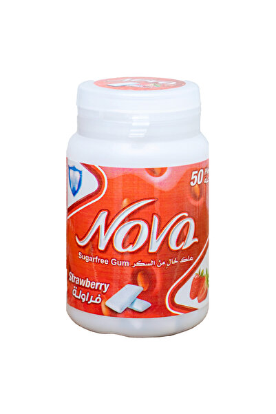 Nova Strawberry Sugar Free Gum, 70g