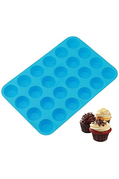 Generic قوالب مافن صغيرة كبيرة من وادي - قالب سيليكون جامبو سعة 24 كوبًا للكع...