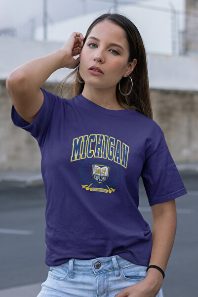 Butik Michigan 1817 Printed / Γυναικείο πολύχρωμο T-Shirt 100% βαμβάκι Κανονι...