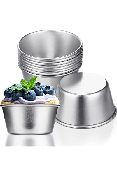 Generic 10 قطع من قوالب الفلان الفردية، قوالب تارت البيض، أكواب البودنج، قوال...