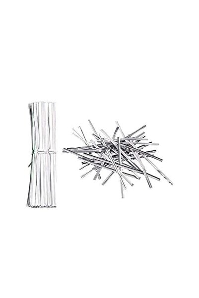 Generic زينة الكيك - شرائط شوكولاتة معدنية ملتوية - 500 قطعة (فضية)