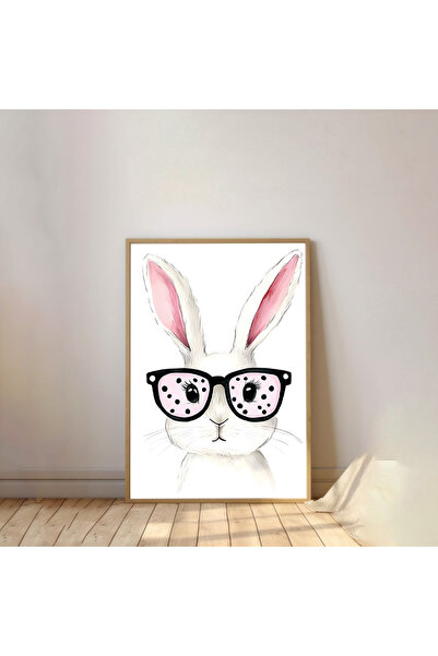 Dekorsiahome Pictură pentru cameră pentru copii cu rama din lemn dintr-o buca...