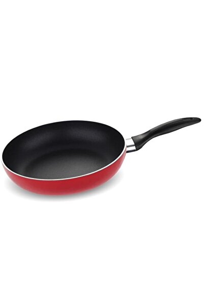 Generic مقلاة هوم سمارت غير لاصقة مقاس 28 سم - مقلاة ألومنيوم طويلة الأمد (أحمر)