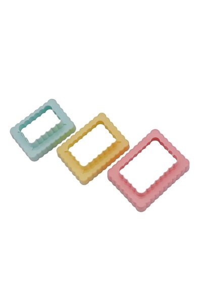 Generic مجموعة قوالب بسكويت مستطيلة مزدوجة الجوانب من رويال فورد، 3 قطع، متعد...