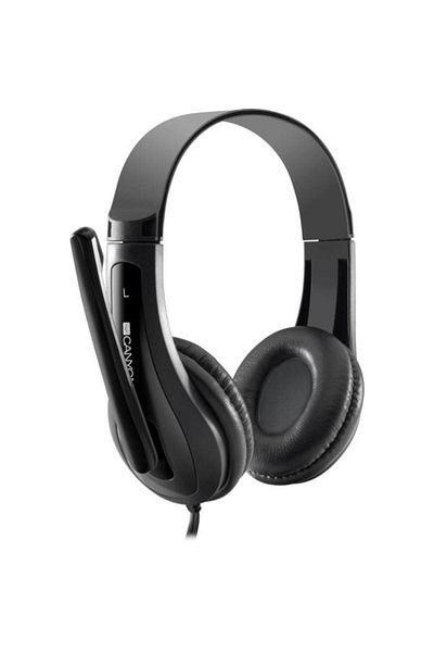 CANYON Casti CNS-CHSC1B, Stereo, Microphone, Jack 3.5mm (Black)