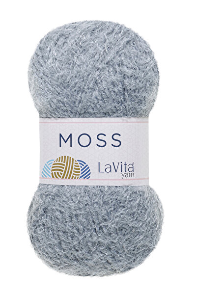 LaVita Yarn Moss Tüylü El Örgü İpi %45 Polyamid %55 Premium Akrilik 100gr (9801 KOYU GRİ)