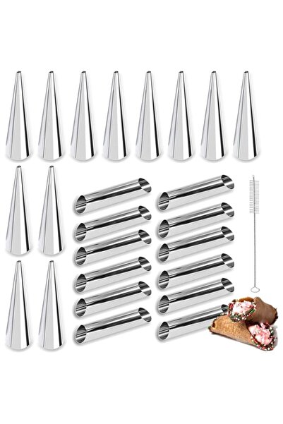 Generic أنابيب قوالب الكانولي، عبوة من 24 قالب كرواسون لولبي مقاس 5 بوصات، من...