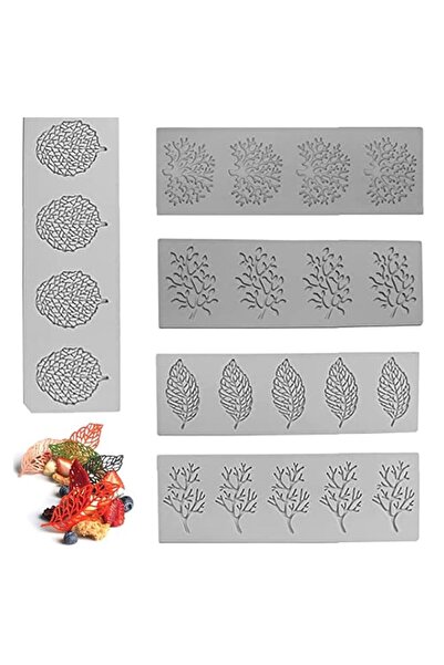 Generic قوالب التويل المصنوعة من السيليكون، قالب كيك فوندان، 5 قطع من قوالب ا...