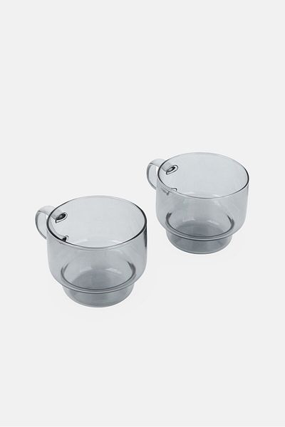 Muy Mucho 2 Pieces Borosilicate Cups 300ml, Blue