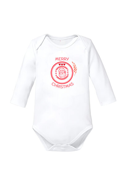 OEM Body copil Merry Christmas bumbac alb Crăciun mărimea 68
