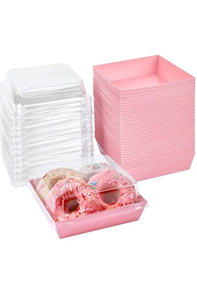 Generic علب صغيرة من Ocmoiy للمأكولات الباردة بأغطية شفافة، حاويات طعام ورقية...