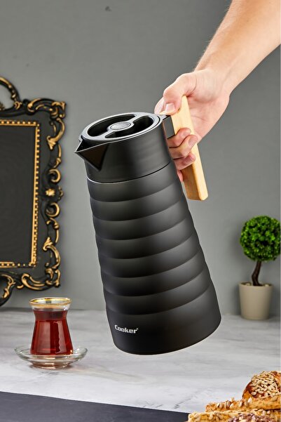 Cooker 2 Liter Stainless Thermos with Bamboo Handle – Double Layer Steel, Long-Term Heat Preservation