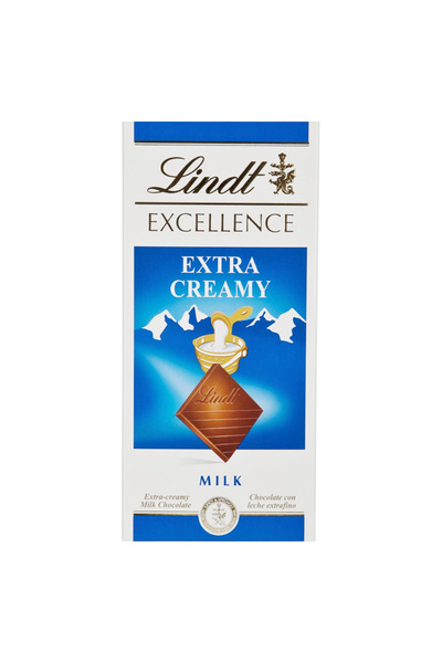 Lindt Excellence شوكولاتة الحليب الكريمية الإضافية، 100 غرام