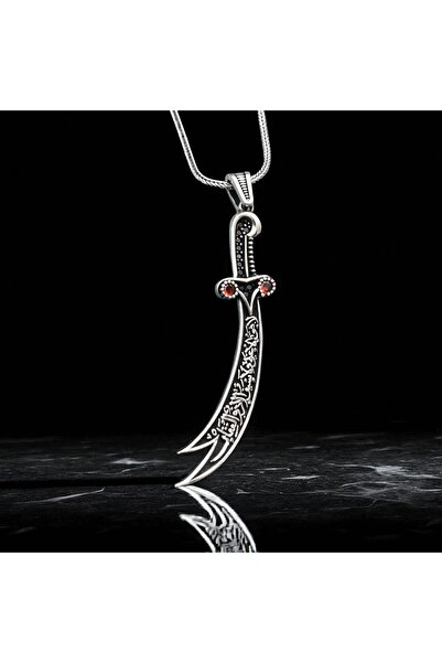 Asteria Jewelry Zülfikar Kılıçlı Gümüş Kolye