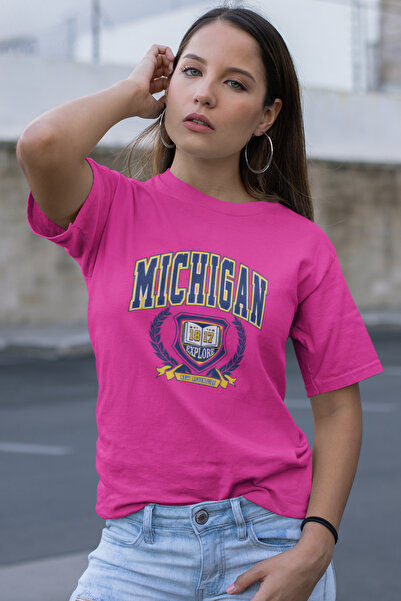 Butik Michigan 1817 Printed / Γυναικείο πολύχρωμο T-Shirt 100% βαμβάκι Κανονι...