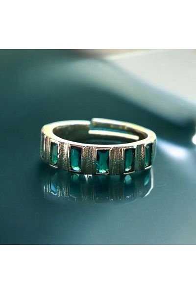 Miltonia Vintage Adjustable Steel Ring