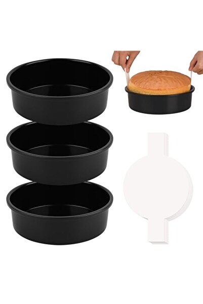 Generic قالب كيك هواكينر مقاس 6 بوصات - مجموعة من 3 قوالب كيك مستديرة مع 100 ...
