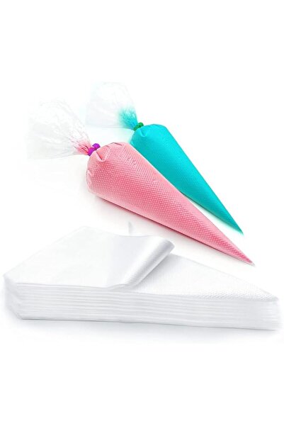 Generic أكياس تزيين كرانفيش 200 قطعة للاستخدام مرة واحدة - أكياس معجنات سميكة...