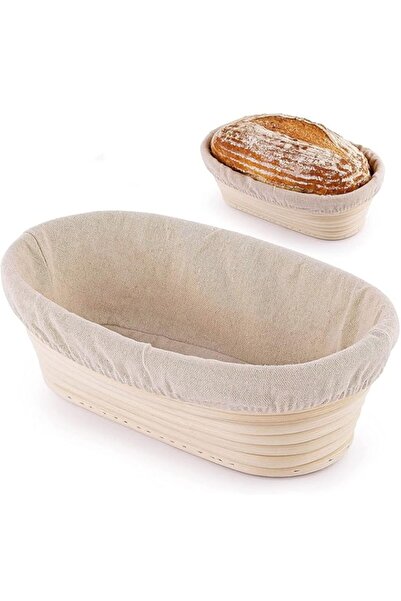 Generic سلة خبز بيضاوية من ديلفينو، سلة خبز بانيتون مصنوعة يدويًا مع قالب خبز