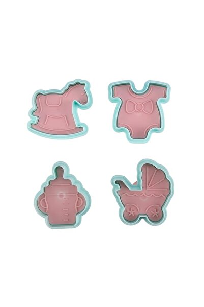 Generic قوالب كوكيز رويال فورد، 4 قطع، 1×36، فضي