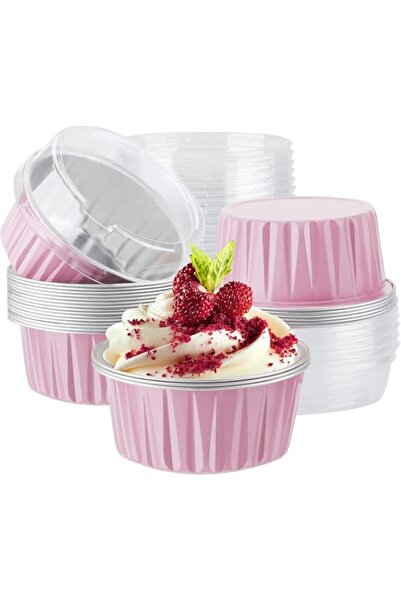 Generic أوعية رامكين للاستخدام مرة واحدة مع أغطية، 25 قطعة، 5 أونصة من رقائق ...