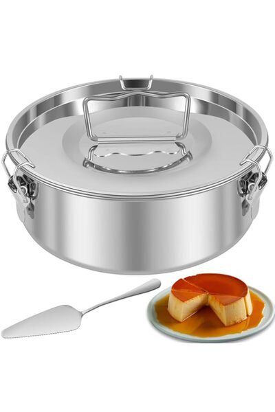 Generic Flan Mold, With Lid 7 Inch Mold For Fast Pot 6Qt To 8Qt 304 Stainless...