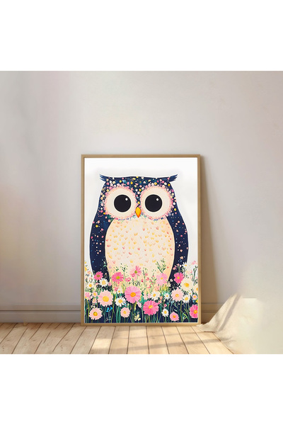 Dekorsiahome Детска стая с картина с дървена рамка от едно парче TK1109