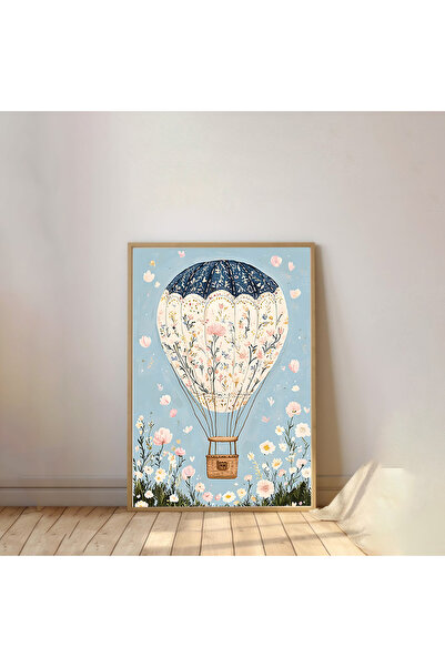 Dekorsiahome Pictură pentru cameră pentru copii cu rama din lemn dintr-o buca...