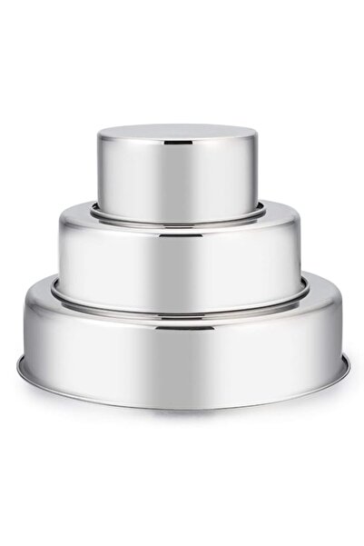 Generic مجموعة قوالب الكيك إي-فار من 3 قطع (4 بوصة/6 بوصة/8 بوصة)، قوالب خبز ...